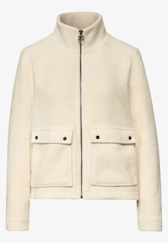 Veste avec col montant soft beige