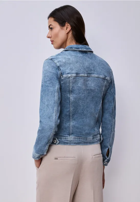 Denim jack met borstzakken en knopen Medium Blue Wash