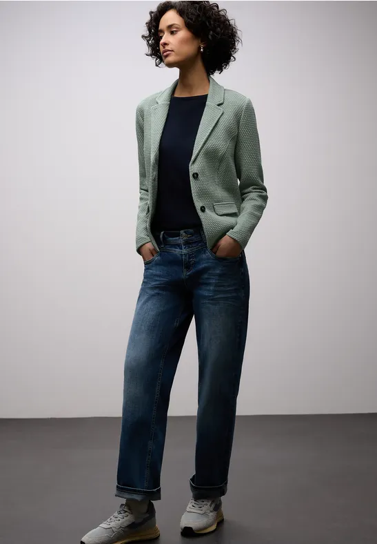 Strukturblazer dark mint green