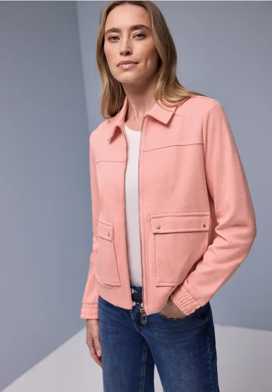 Herringbone Blouson light apricot mel.