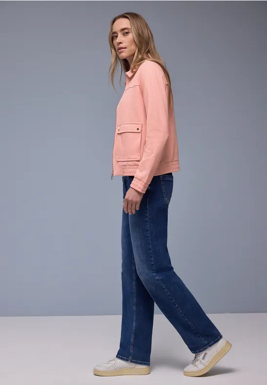 Herringbone Blouson light apricot mel.