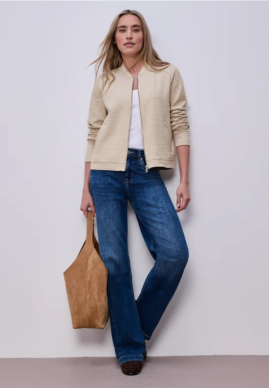 Blouson structuré cotton beige