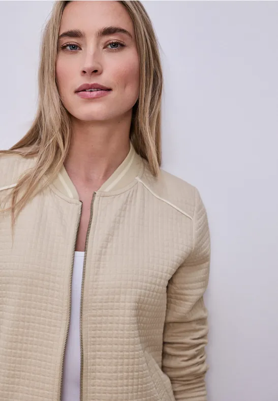 Blouson structuré cotton beige