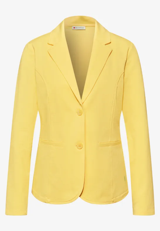 Basic Blazer aus Jersey bloom yellow