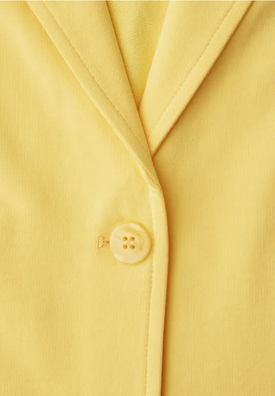 Basic Blazer aus Jersey bloom yellow