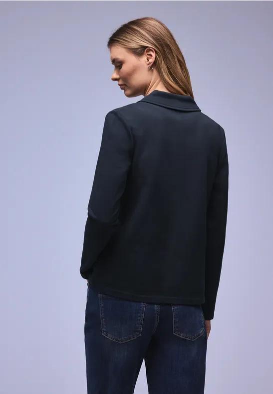 Basic Blazer aus Jersey shadowed navy