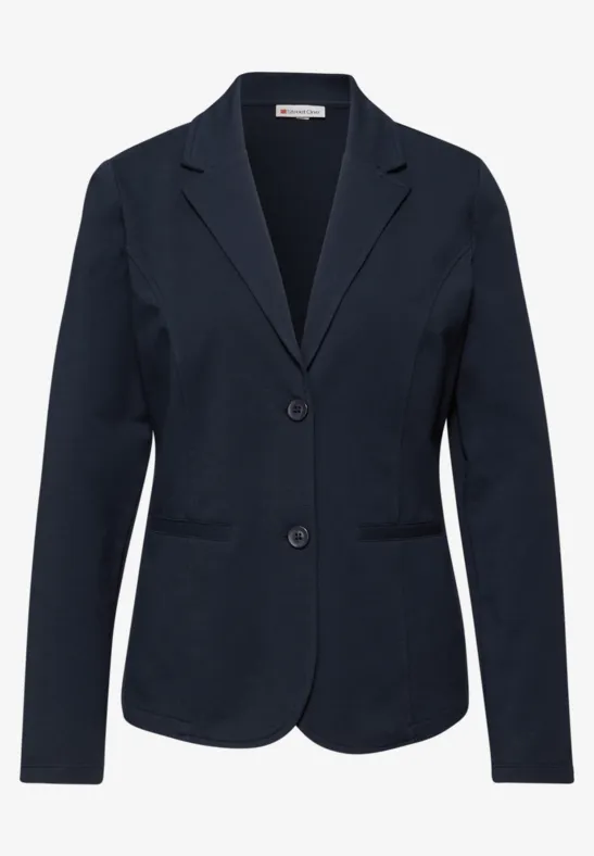 Basic Blazer aus Jersey shadowed navy