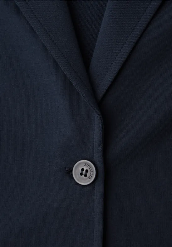 Basic Blazer aus Jersey shadowed navy