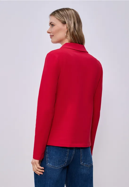 Basic Blazer aus Jersey salsa red