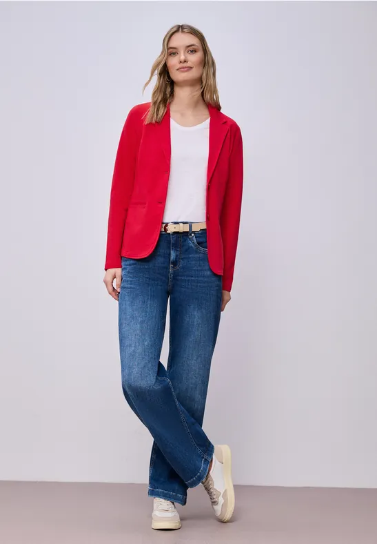 Basic Blazer aus Jersey salsa red