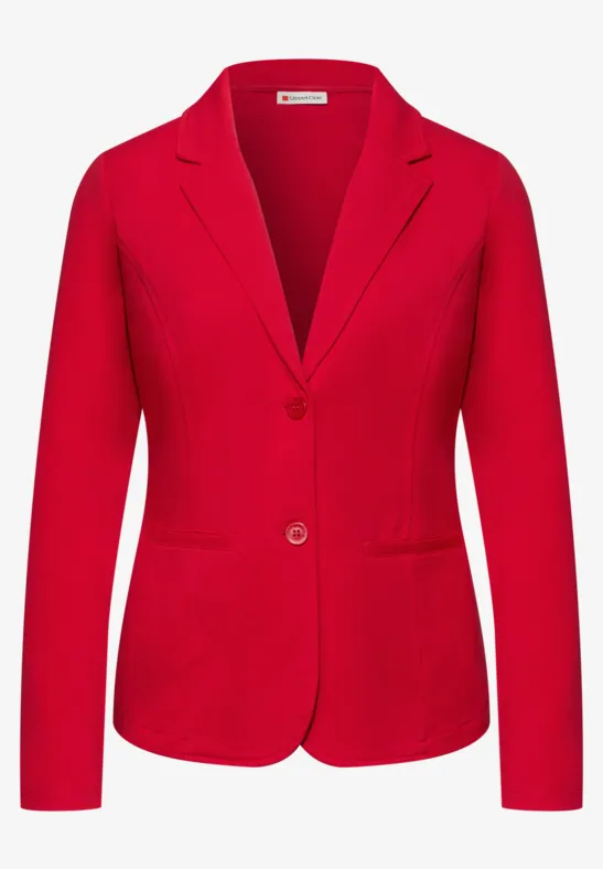 Basic Blazer aus Jersey salsa red