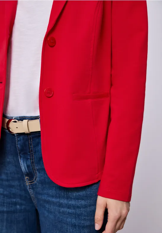 Basic Blazer aus Jersey salsa red
