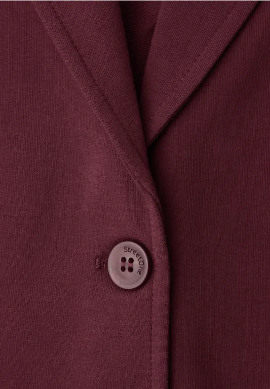 Basic Blazer aus Jersey truffle red