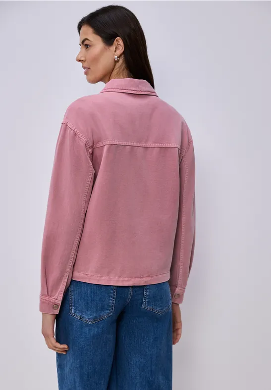 Veste en jean délavé rose authentic pink washed