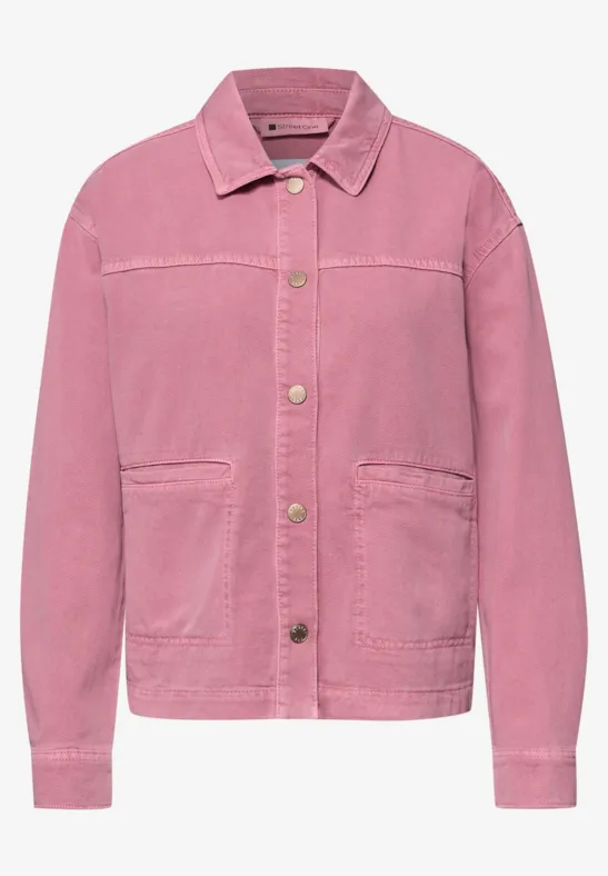 Veste en jean délavé rose authentic pink washed