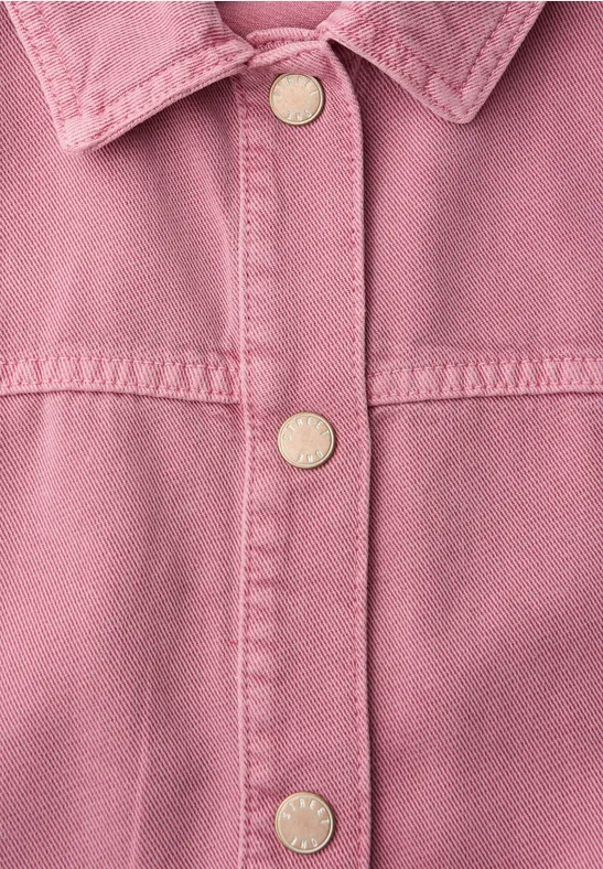 Veste en jean délavé rose authentic pink washed