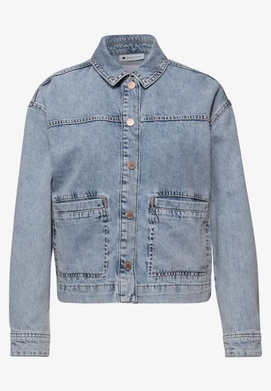 Denim jack light blue random washed