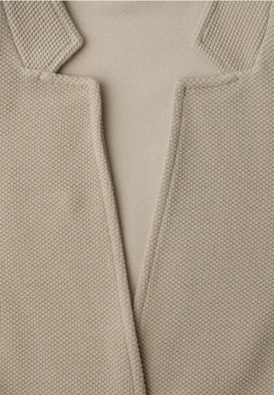 Jersey blazer met structuur timeless beige