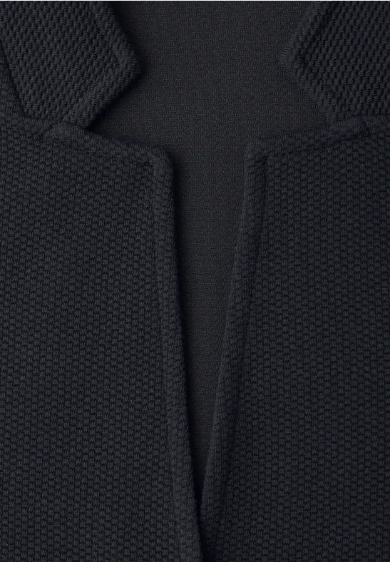 Jersey blazer met textuur shadowed navy