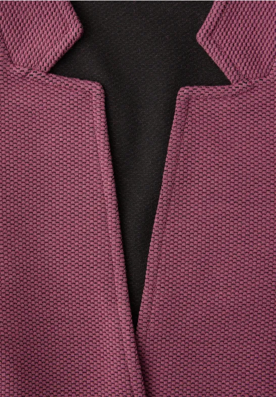 Jersey blazer met textuur dark clouded blush