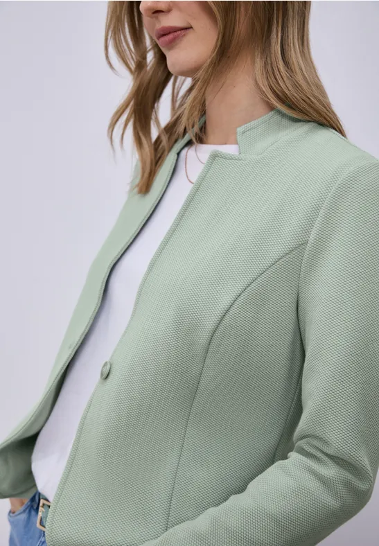 Blazer aus Jersey mit Struktur mint leaf
