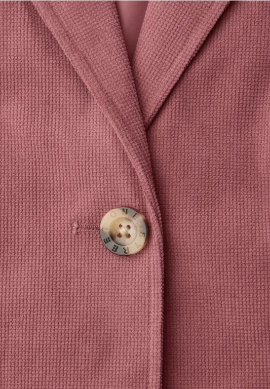 Blazer im langen Schnitt mit Struktur burnt blush