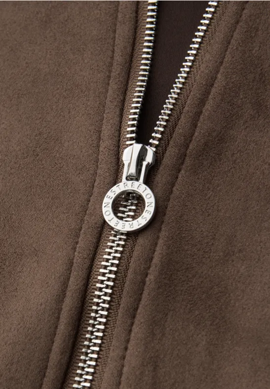 Blouson court hatch brown