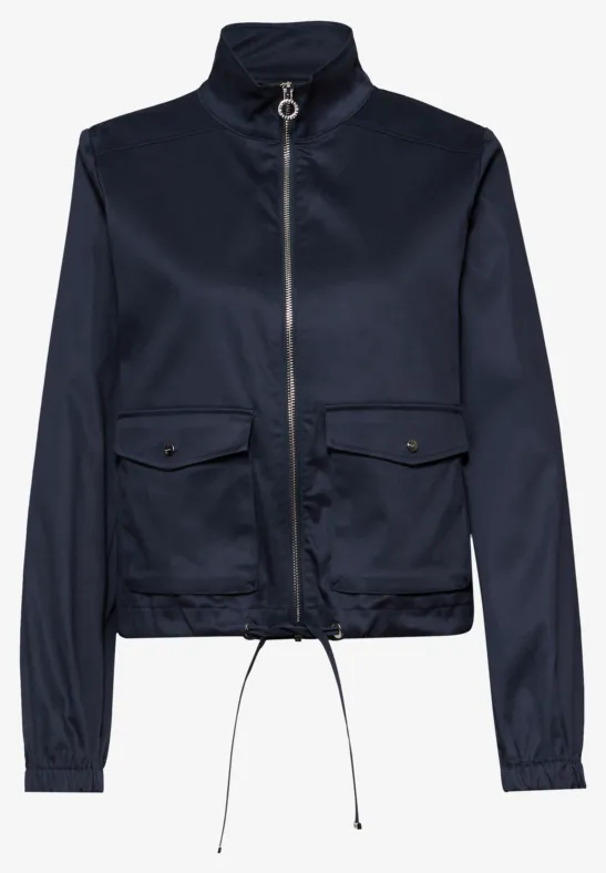 Jacke mit Tunnelzug und Zipper shadowed navy