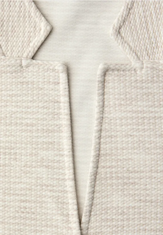 Blazer mit Struktur aus Jersey smoke beige