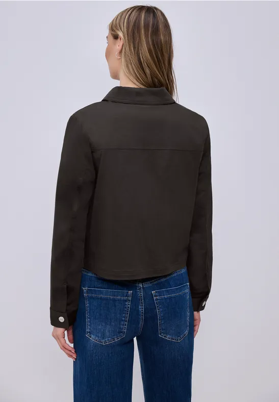 Survêtement au look slik avec patte de boutonnage espresso brown