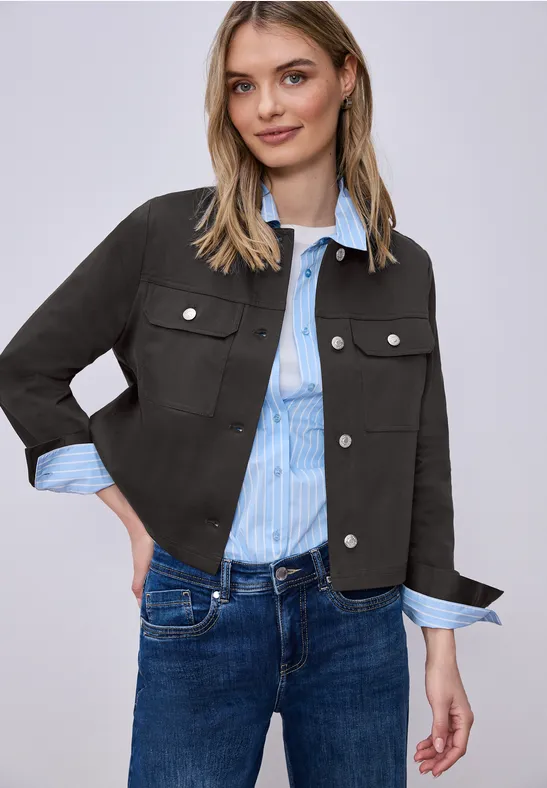 Survêtement au look slik avec patte de boutonnage espresso brown