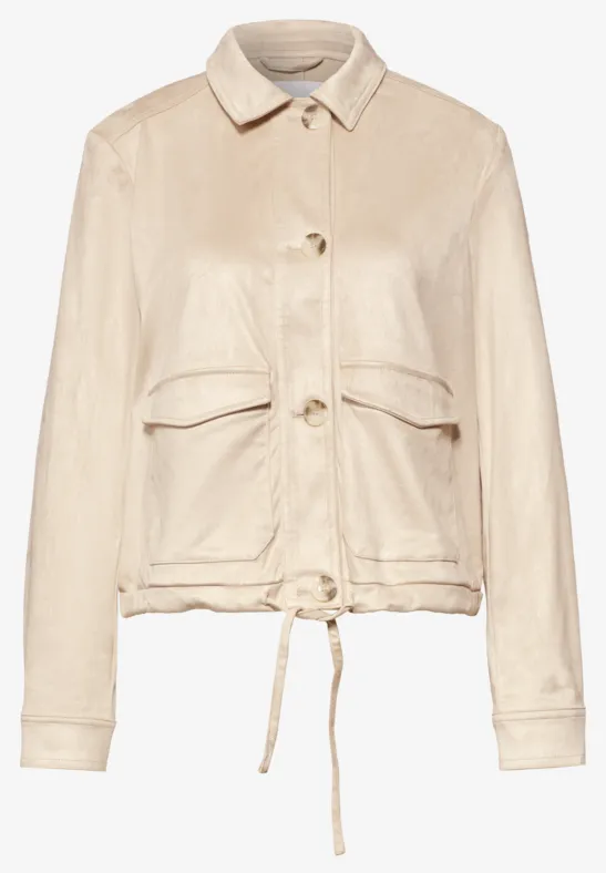 Veste en velours avec fermeture à boutons clay sand