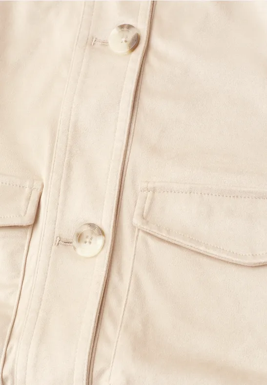 Veste en velours avec fermeture à boutons clay sand