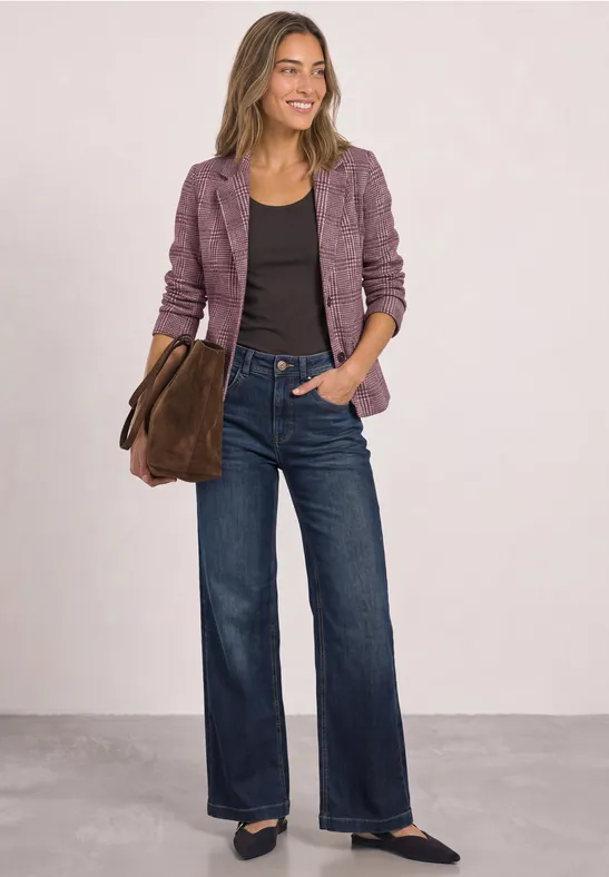 Street One Blazer met ruitpatroon en knopen 