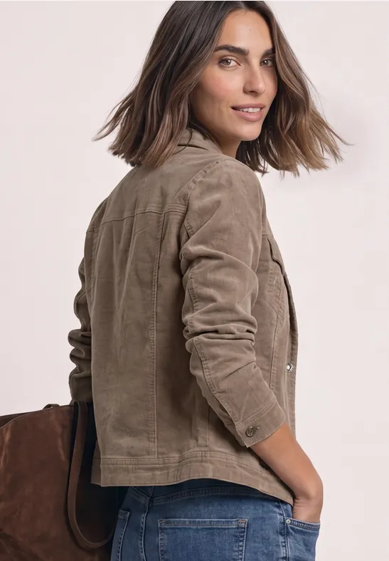 Street One Jacke aus Cord mit Knopfleiste