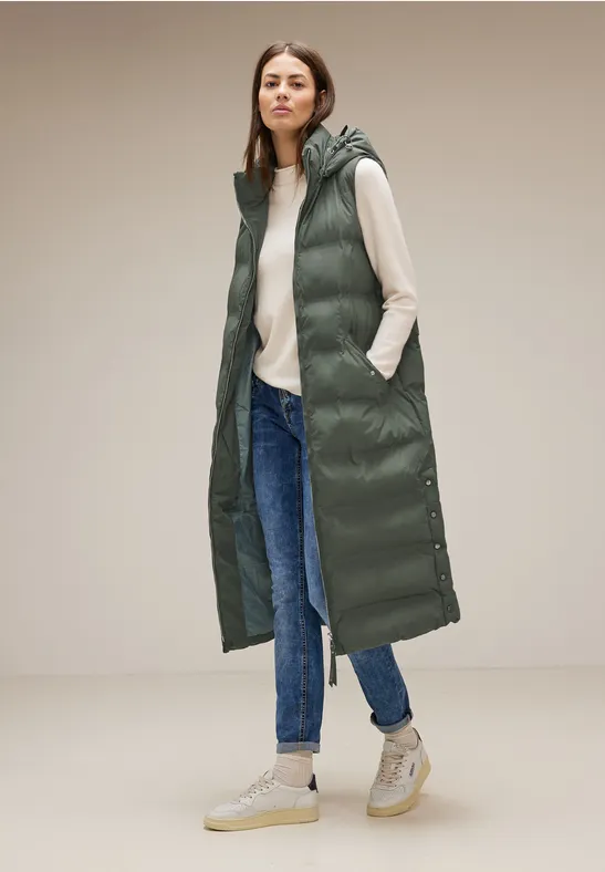 Gewatteerde bodywarmer verdant green