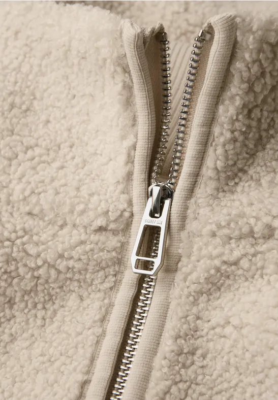 Gilet Teddy avec détail en tricot Soft Fawn Beige