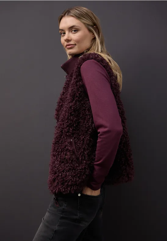 Gilet van imitatiebont Jazz Berry