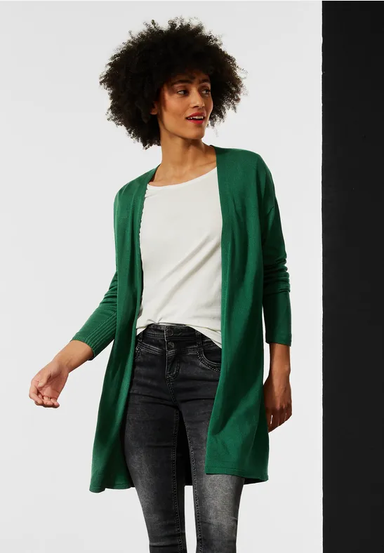 Langer Cardigan meadow green