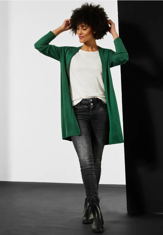 Langer Cardigan meadow green