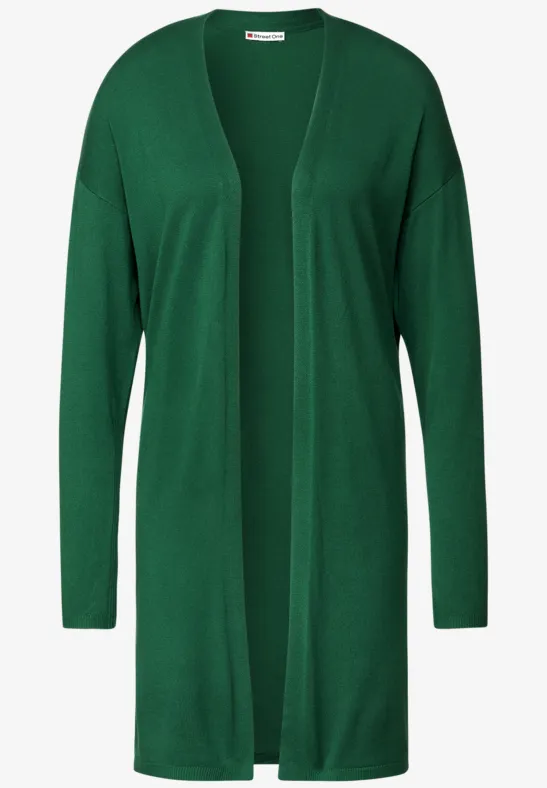 Langer Cardigan meadow green