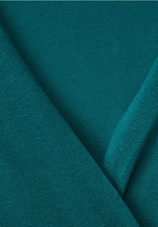 Langer Cardigan peacock green