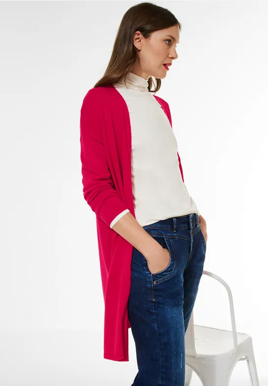 Langer Cardigan fiesta red
