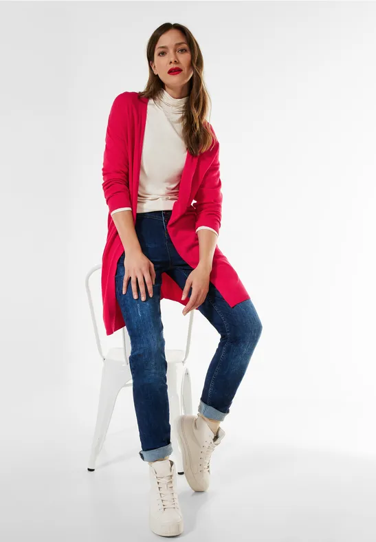Langer Cardigan fiesta red
