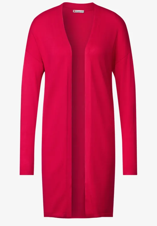 Langer Cardigan fiesta red