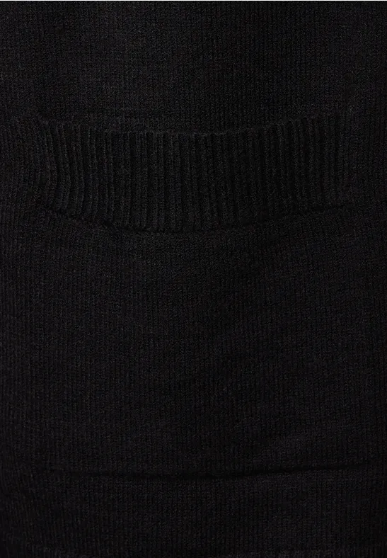 Basic Cardigan mit Taschen Black