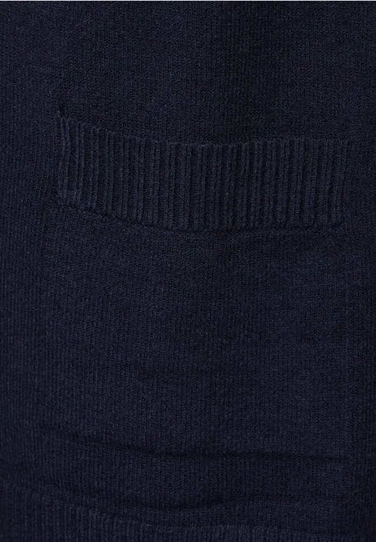Basic Cardigan mit Taschen deep blue