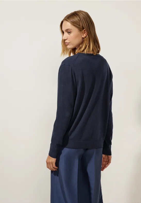 Cardigan mit V-Ausschnitt deep blue