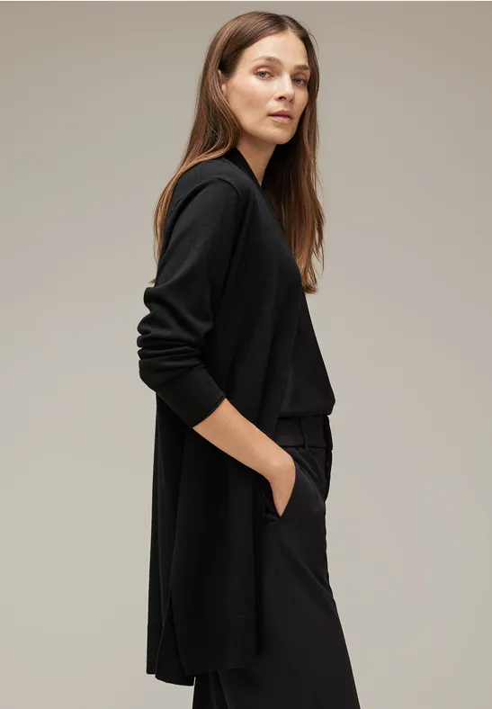 Offener Cardigan Black