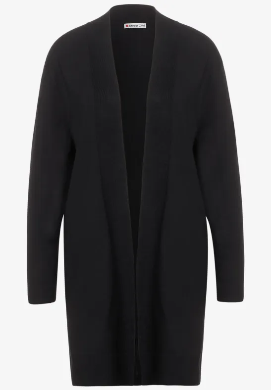 Offener Cardigan Black